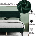 Queen Bed Frame With Headboard,Sturdy Platform Bed With Wooden Slats Support,No Box Spring,Mattress Foundation,Easy Assembly Green Green Wood