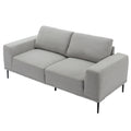 Folding Ottoman Sleeper Sofa Bed, 4 In 1 Function, Work As Ottoman, Chair ,Sofa Bed And Chaise Lounge For Small Space Living, Light Grey Light Grey Foam Linen 2 Seat