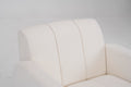 Modern Fabric Upholstered Armchair With Upholstered Reading Chair, Single Sofa, Living Room, Bedroom, Bed, Office Lounge Club Chair, Teddy Velvet White Aluminum