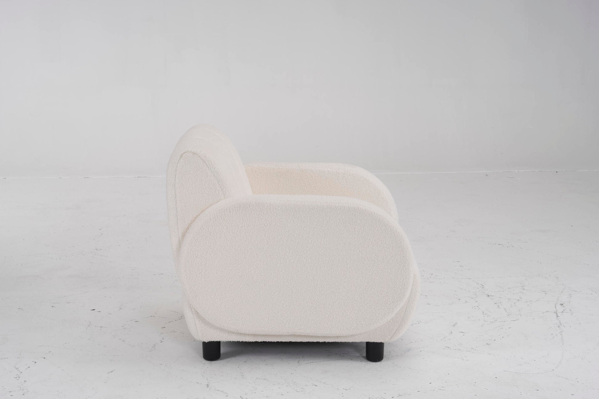Modern Fabric Upholstered Armchair With Upholstered Reading Chair, Single Sofa, Living Room, Bedroom, Bed, Office Lounge Club Chair, Teddy Velvet White Aluminum