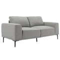 Large Sofa, 74.8 Inch Linen Fabric Loveseat Couch Mid Century Modern Upholstered Accent Couches For Living Room, Apartment, Bedroom,Light Grey Light Grey Linen Wood Dining Room Medium Soft Cushion Back Foam Linen 2 Seat