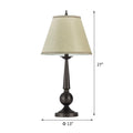 Bronze And Beige Table Lamps With Cone Shade Set Of 2 Beige Brown Table&Floor Lamps Traditional Led Bedroom Metal