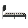 Queen Bed Frame With Headboard,Sturdy Platform Bed With Wooden Slats Support,No Box Spring,Mattress Foundation,Easy Assembly Dark Grey Dark Grey Wood