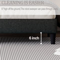 King Size Panel Bed Frame With Adjustable Button Tufted Headboard For Bedroom Linen Upholstered Wood Slat Support Easy Assembly,Dark Grey Dark Grey Wood