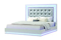 Passion Queen 4 Pc Vanity Led Bedroom Set Made With Wood In Milky White White Bedroom Modern Wood