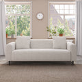 77.2 Large Size Two Seat Sofa,Modern Upholstered,White Mohair Granular Velvet White Velvet Primary Living Space Soft Modern Eucalyptus Polyurethane Foam Eucalyptus 2 Seat