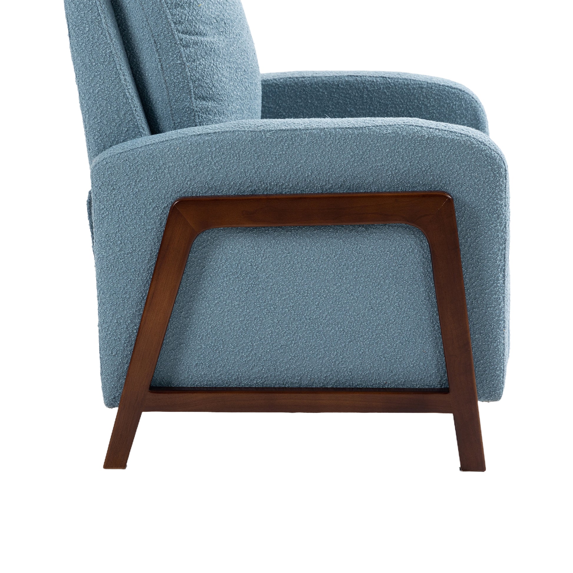 Coolmore Recliner Chair Adjustable Home Theater Single Fabric Recliner Sofa Furniture With Thick Seat Cushion And Backrest Modern Living Room Recliners Light Blue Boucle