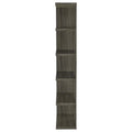 Weathered Grey 5 Shelf Bookcase 5 Grey Gray Corner Vertical Office Open Back Wood Transitional Wood