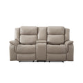 72'' Manual Reclining Loveseat Gray Pu