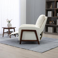 Coolmore Recliner Chair Adjustable Home Theater Single Fabric Recliner Sofa Furniture With Thick Seat Cushion And Backrest Modern Living Room Recliners Beige Boucle