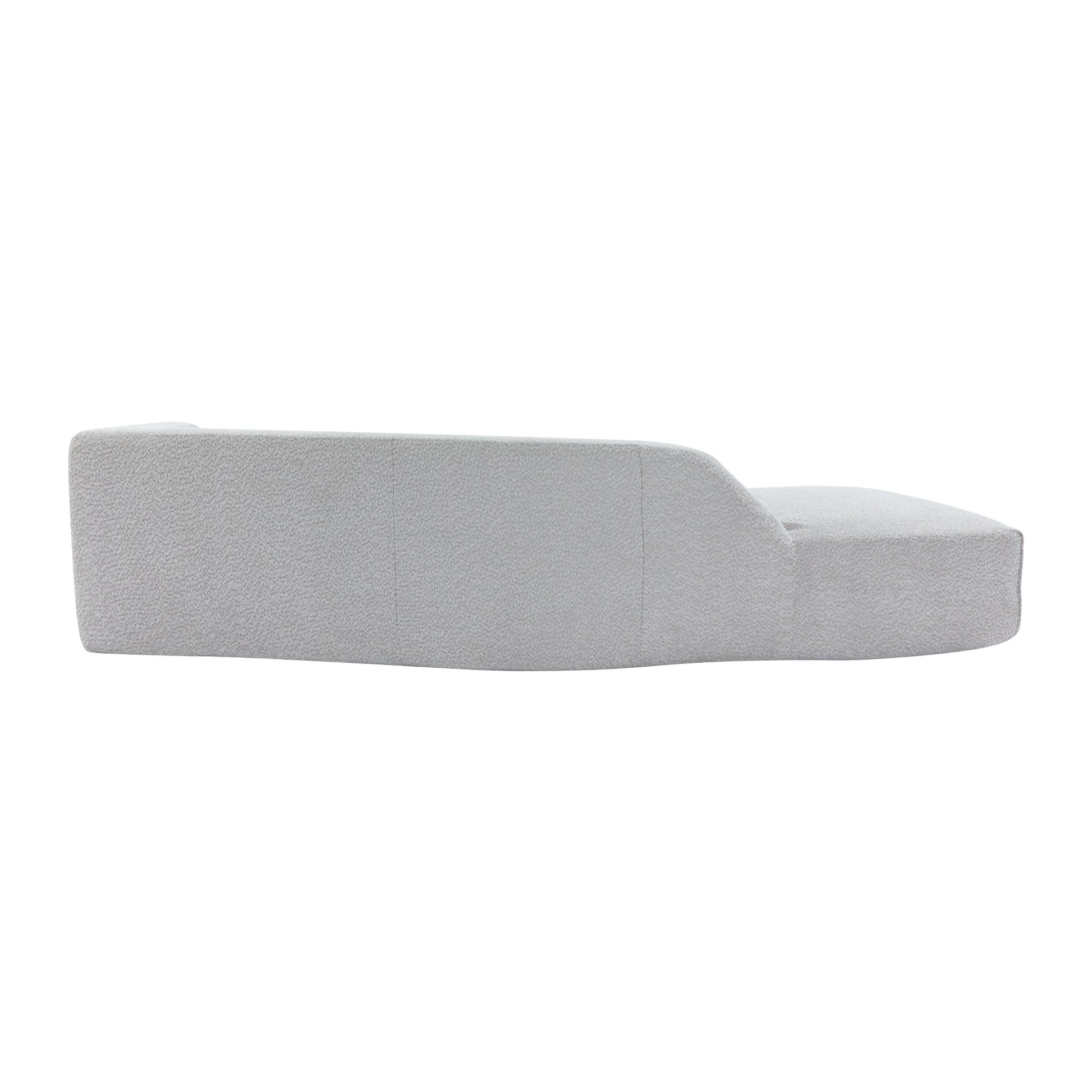 109.4" Curved Chaise Lounge Modern Indoor Sofa Couch For Living Room, Grey Old Sku:Wf313109Aae Grey Boucle 2 Seat