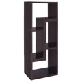 Cappuccino Convertable Bookcase 5 Cappuccino Brown Geometric Vertical Office Open Back Wood Transitional Wood