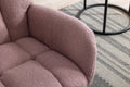 Rocking Chair With Pocket, Soft Teddy Fabric Rocking Chair For Nursery, Comfy Wingback Glider Rocker With Safe Solid Wood Base For Living Room Bedroom Balcony Pink Pink Casual Foam Teddy