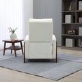 Coolmore Recliner Chair Adjustable Home Theater Single Fabric Recliner Sofa Furniture With Thick Seat Cushion And Backrest Modern Living Room Recliners Beige Boucle