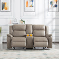 72'' Manual Reclining Loveseat Gray Pu