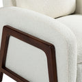 Coolmore Recliner Chair Adjustable Home Theater Single Fabric Recliner Sofa Furniture With Thick Seat Cushion And Backrest Modern Living Room Recliners Beige Boucle