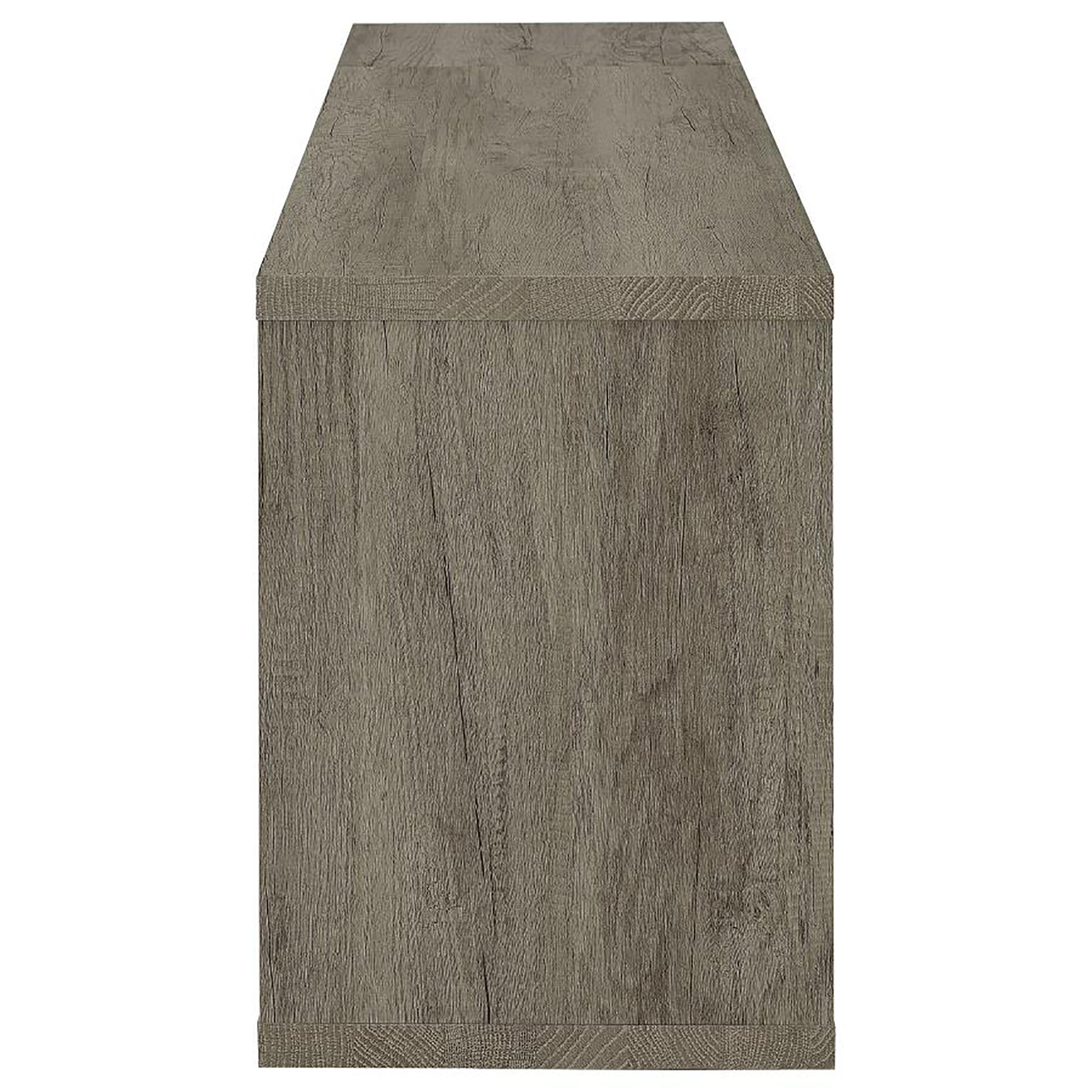 Grey Driftwood Convertable Bookcase 6 Grey Gray Standard Office Open Back Wood Transitional Wood