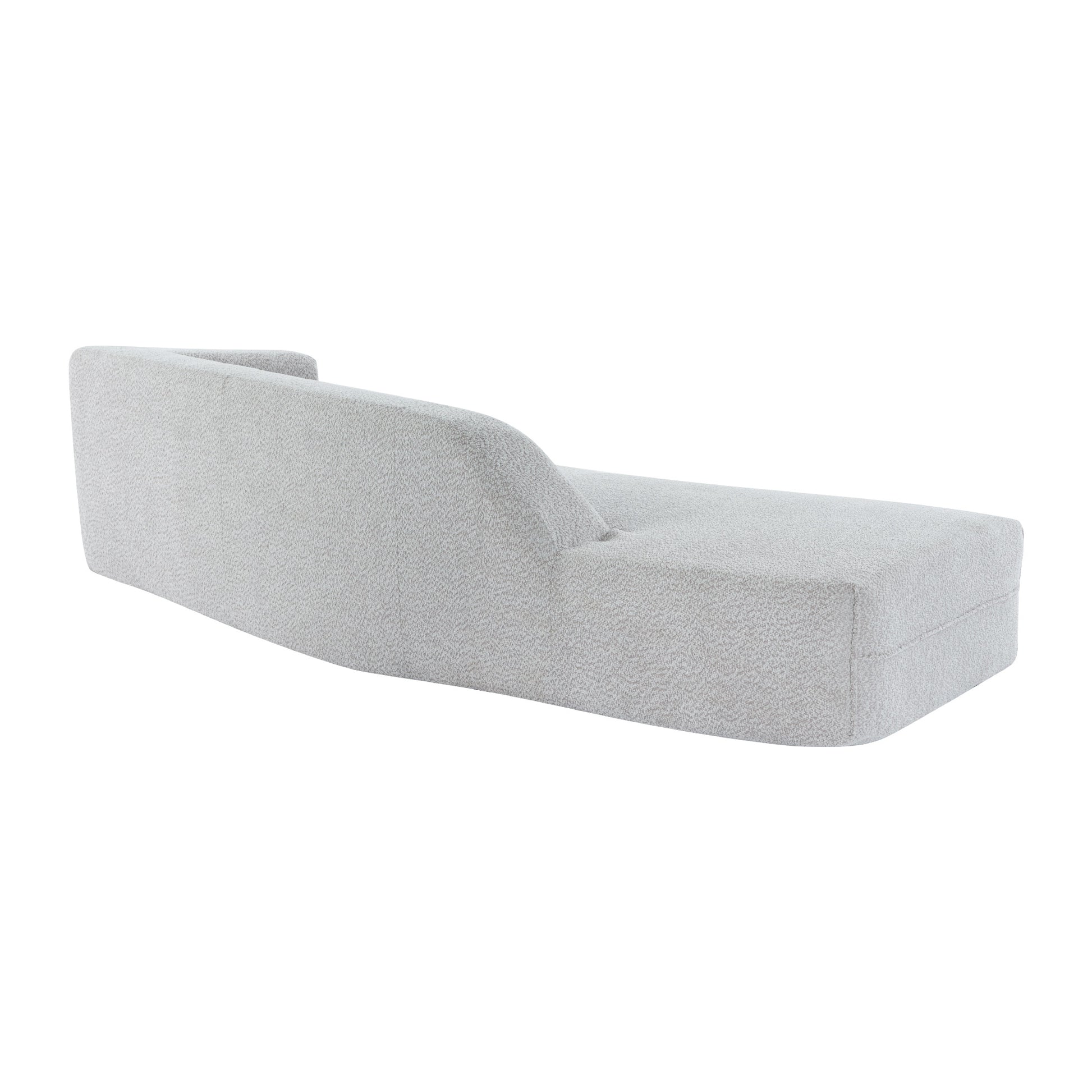 109.4" Curved Chaise Lounge Modern Indoor Sofa Couch For Living Room, Grey Old Sku:Wf313109Aae Grey Boucle 2 Seat