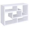 White Convertable Bookcase 5 White White Standard Office Open Back Wood Transitional Wood