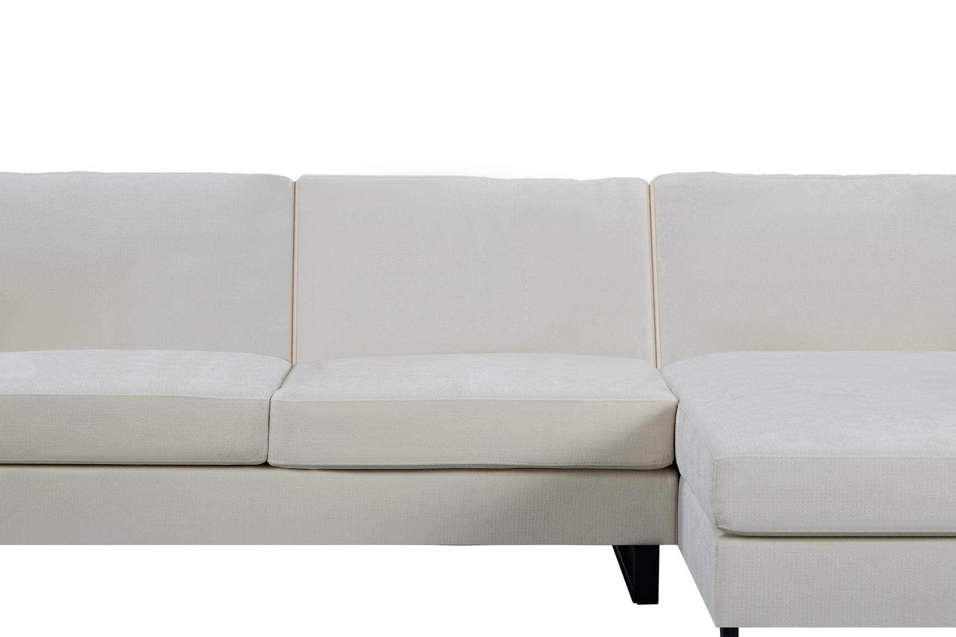 Sofa The Best Choice Products Upholstered Sectional Sofa For Families, Apartments, Dormitories, Award Rooms, Compact Space With Chaise Longue, 3 Seats, L Shaped Design, Off White Cream White Linen Dining Room Medium Soft Metal & Wood 3 Seat