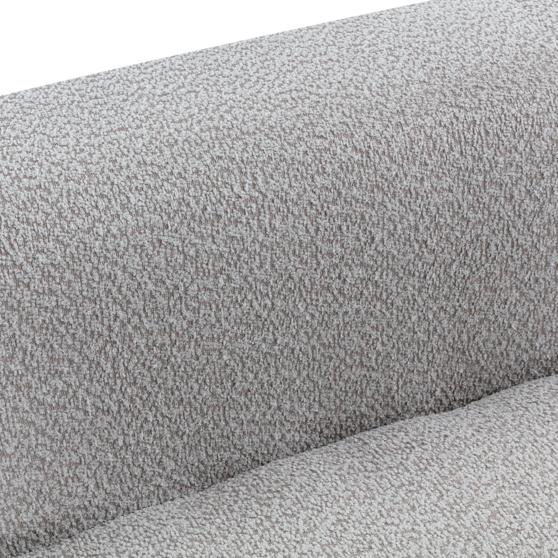 109.4" Curved Chaise Lounge Modern Indoor Sofa Couch For Living Room, Grey Grey Boucle