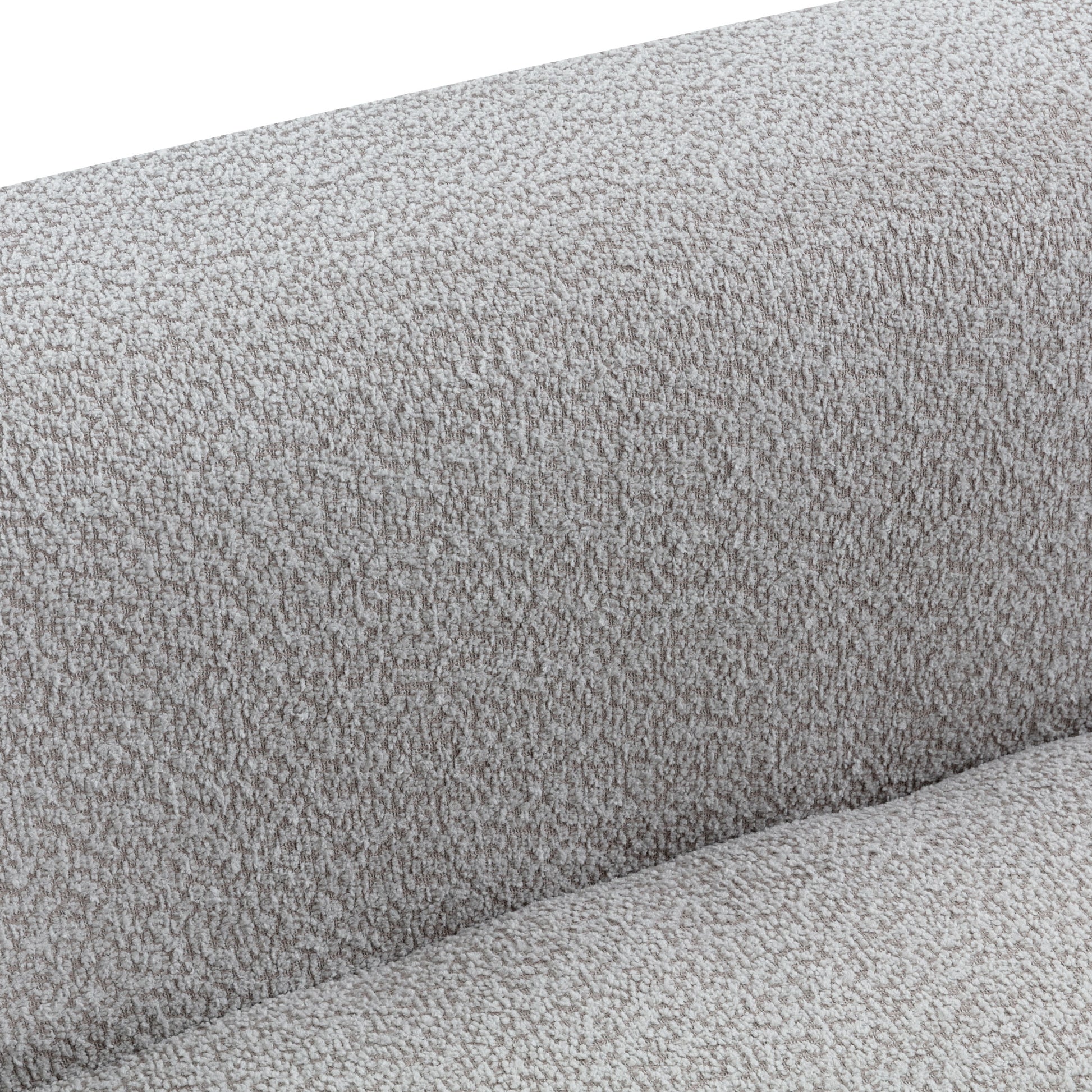 109.4" Curved Chaise Lounge Modern Indoor Sofa Couch For Living Room, Grey Old Sku:Wf313109Aae Grey Boucle 2 Seat