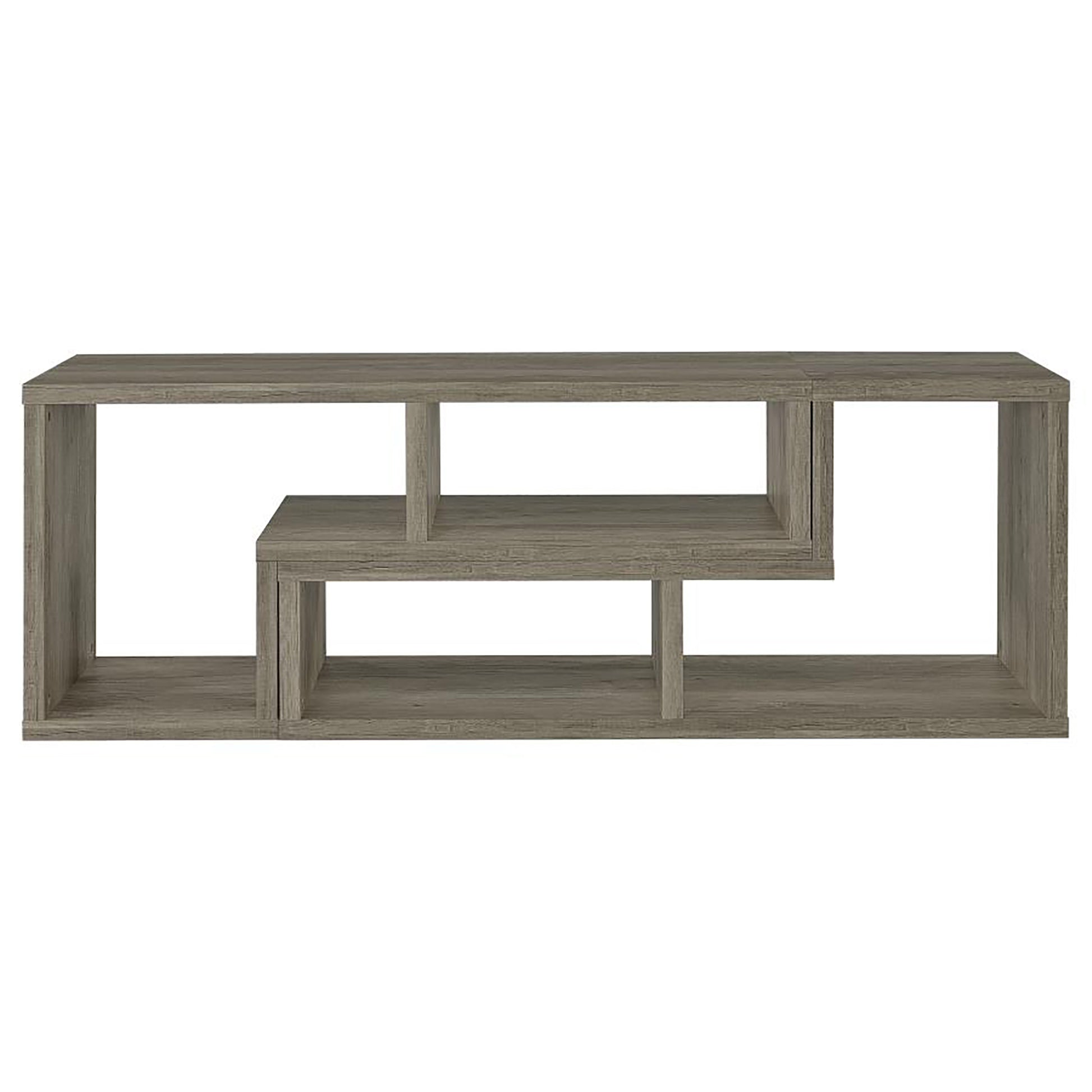 Grey Driftwood Convertable Bookcase 6 Grey Gray Standard Office Open Back Wood Transitional Wood