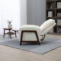 Coolmore Recliner Chair Adjustable Home Theater Single Fabric Recliner Sofa Furniture With Thick Seat Cushion And Backrest Modern Living Room Recliners Beige Boucle