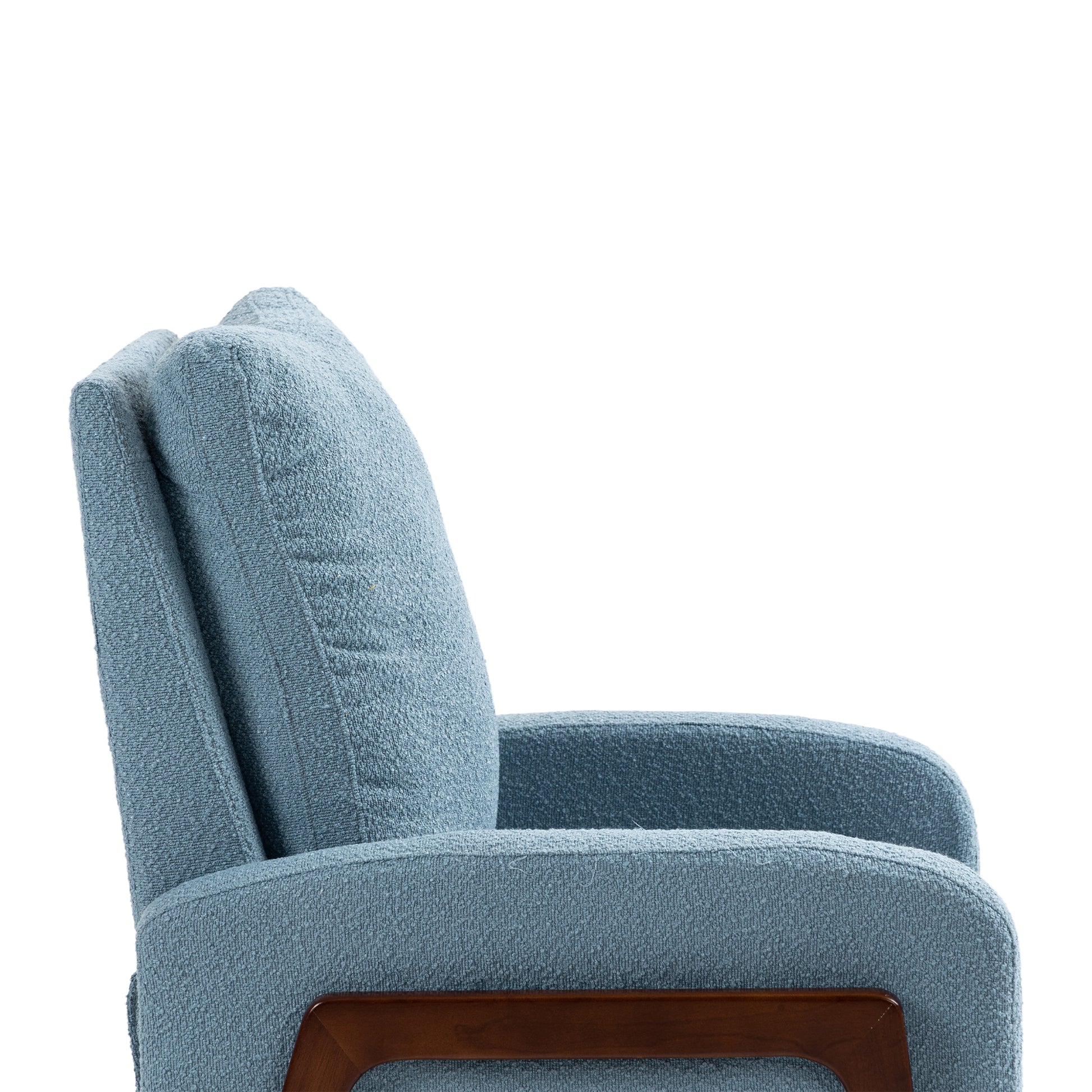 Coolmore Recliner Chair Adjustable Home Theater Single Fabric Recliner Sofa Furniture With Thick Seat Cushion And Backrest Modern Living Room Recliners Light Blue Boucle