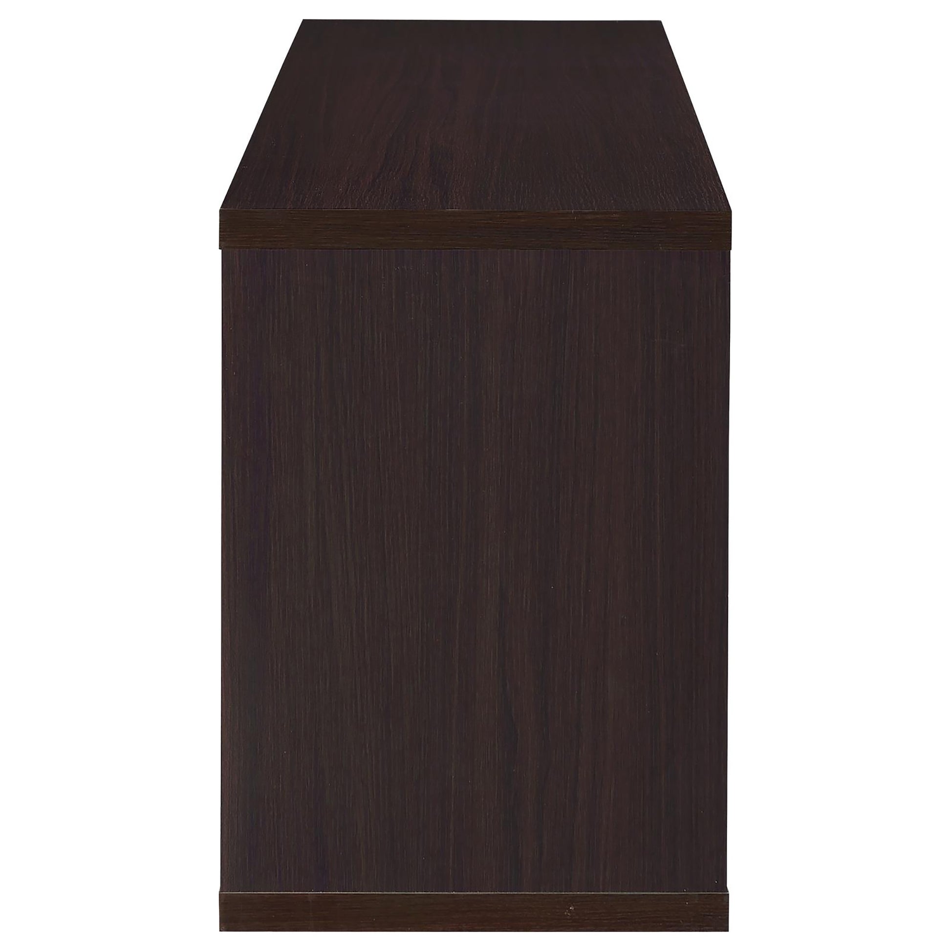 Cappuccino Convertable Bookcase 5 Cappuccino Brown Geometric Vertical Office Open Back Wood Transitional Wood