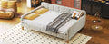 Full Size Upholstered Daybed With 4 Support Legs,White Full White Upholstered