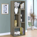 Grey Driftwood Convertable Bookcase 6 Grey Gray Standard Office Open Back Wood Transitional Wood