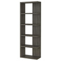 Weathered Grey 5 Shelf Bookcase 5 Grey Gray Corner Vertical Office Open Back Wood Transitional Wood