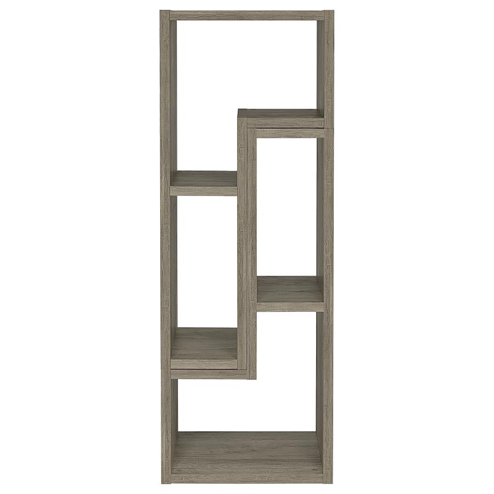 Grey Driftwood Convertable Bookcase 6 Grey Gray Standard Office Open Back Wood Transitional Wood