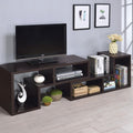 Cappuccino Convertable Bookcase 5 Cappuccino Brown Geometric Vertical Office Open Back Wood Transitional Wood