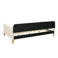 Twin Size Upholstered Daybed With 4 Support Legs, White Twin White Upholstered