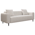 77.2 Large Size Two Seat Sofa,Modern Upholstered,White Mohair Granular Velvet White Velvet Primary Living Space Soft Modern Eucalyptus Polyurethane Foam Eucalyptus 2 Seat