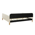 Full Size Upholstered Daybed With 4 Support Legs,White Full White Upholstered