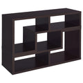 Cappuccino Convertable Bookcase 5 Cappuccino Brown Geometric Vertical Office Open Back Wood Transitional Wood