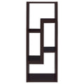 Cappuccino Convertable Bookcase 5 Cappuccino Brown Geometric Vertical Office Open Back Wood Transitional Wood