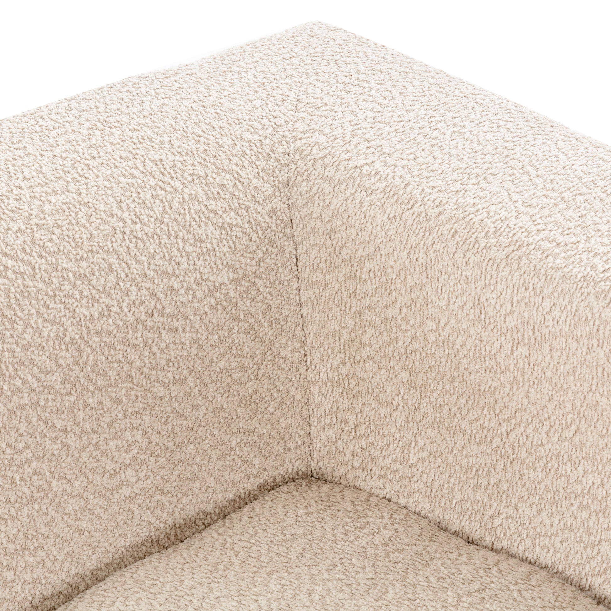 109.4" Curved Chaise Lounge Modern Indoor Sofa Couch For Living Room, Beige Old Sku:Wf313109Aaa Beige Boucle 2 Seat