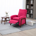 Coolmore Recliner Chair Adjustable Home Theater Single Fabric Recliner Sofa Furniture With Thick Seat Cushion And Backrest Modern Living Room Recliners Rose Red Boucle