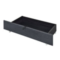 Queen Size Upholstered Platform Bed With Led Frame, With Twin Xl Size Trundle And 2 Drawers, Linen Fabric, Gray Gray Linen