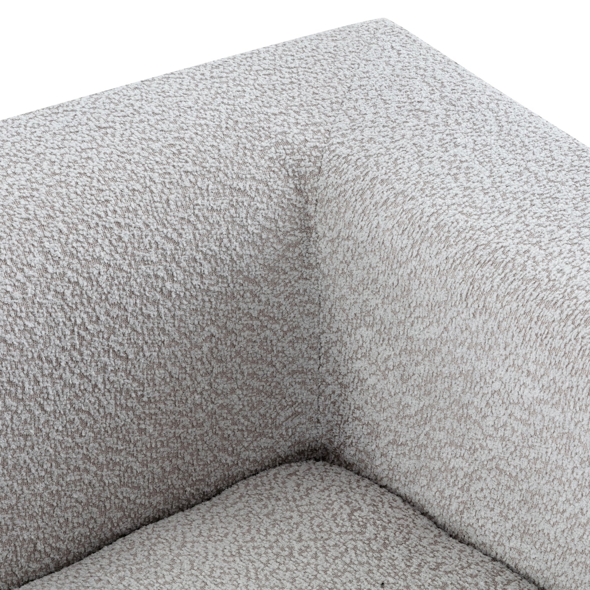 109.4" Curved Chaise Lounge Modern Indoor Sofa Couch For Living Room, Grey Old Sku:Wf313109Aae Grey Boucle 2 Seat