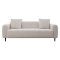 77.2 Large Size Two Seat Sofa,Modern Upholstered,White Mohair Granular Velvet White Velvet Primary Living Space Soft Modern Eucalyptus Polyurethane Foam Eucalyptus 2 Seat