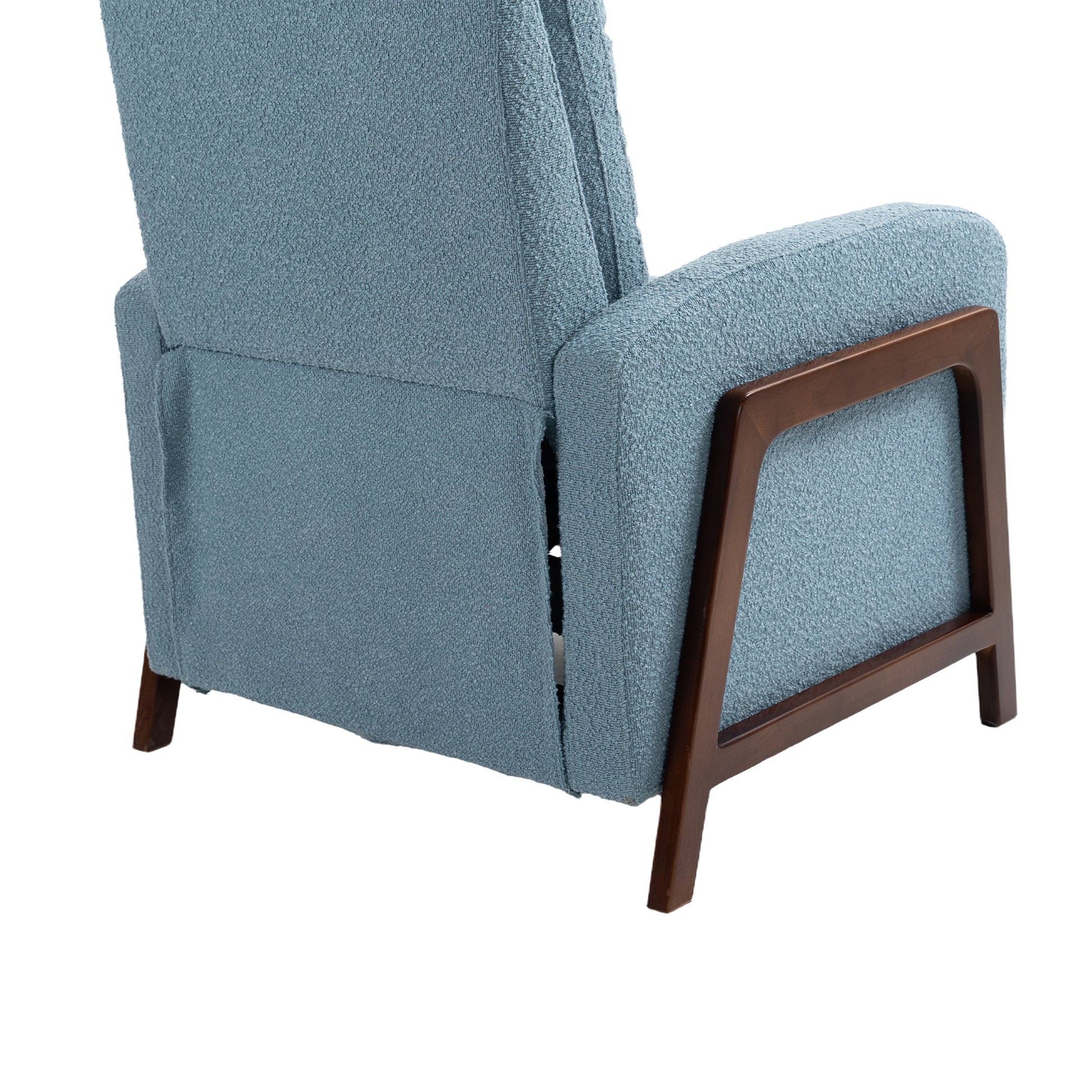 Coolmore Recliner Chair Adjustable Home Theater Single Fabric Recliner Sofa Furniture With Thick Seat Cushion And Backrest Modern Living Room Recliners Light Blue Boucle