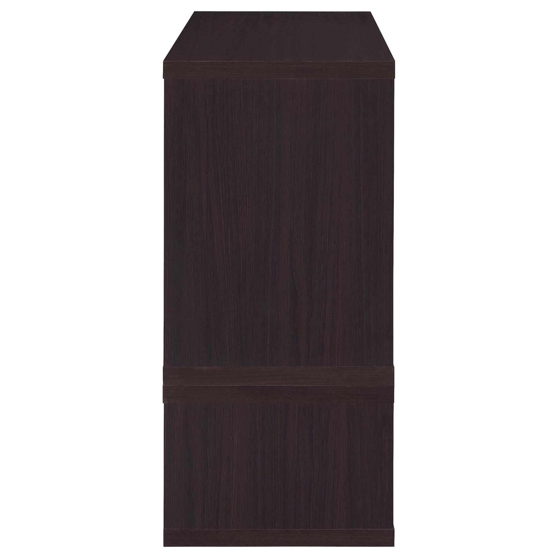 Cappuccino Convertable Bookcase 5 Cappuccino Brown Geometric Vertical Office Open Back Wood Transitional Wood