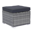 8 Piece Patio Sectional Wicker Rattan Outdoor Furniture Sofa Set With One Storage Box Under Seat And Cushion Box Grey Wicker Black Cushion Clear Glass Top Yes Complete Patio Set Black Grey Rust Resistant Frame Mildew Resistant Cushion Garden & Outdoor