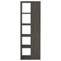 Weathered Grey 5 Shelf Bookcase 5 Grey Gray Corner Vertical Office Open Back Wood Transitional Wood