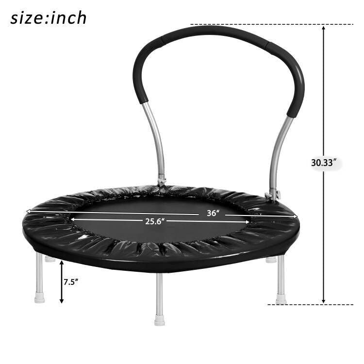 36" Trampoline With Handle Bk Metal Black Metal